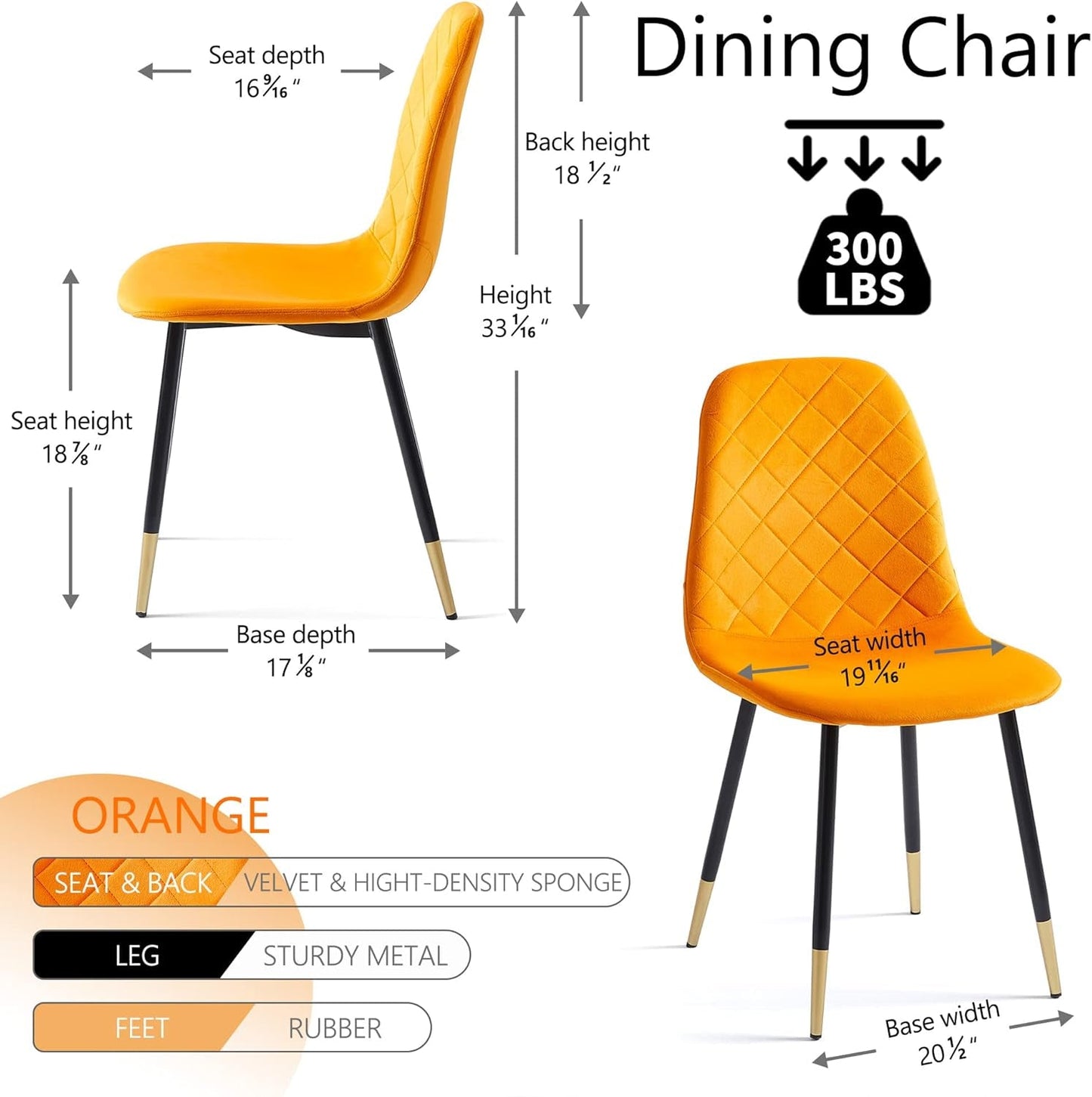 Velvet Dining Chairs Kitchen Plain Color Chair Upholstered Side Stools