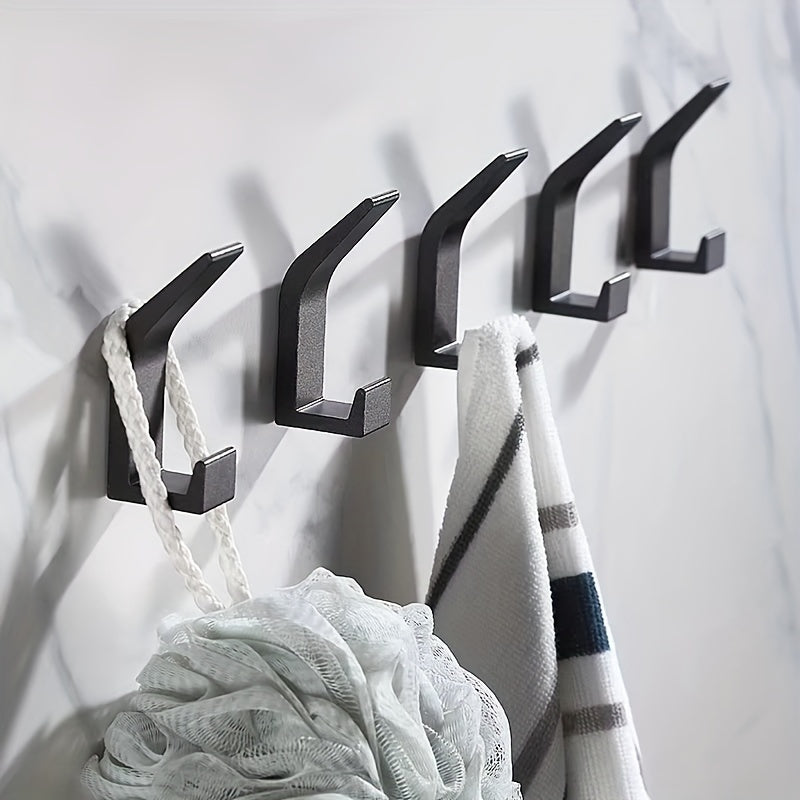 5Pack Adhesive Wall Hooks for Bathroom Kitchen