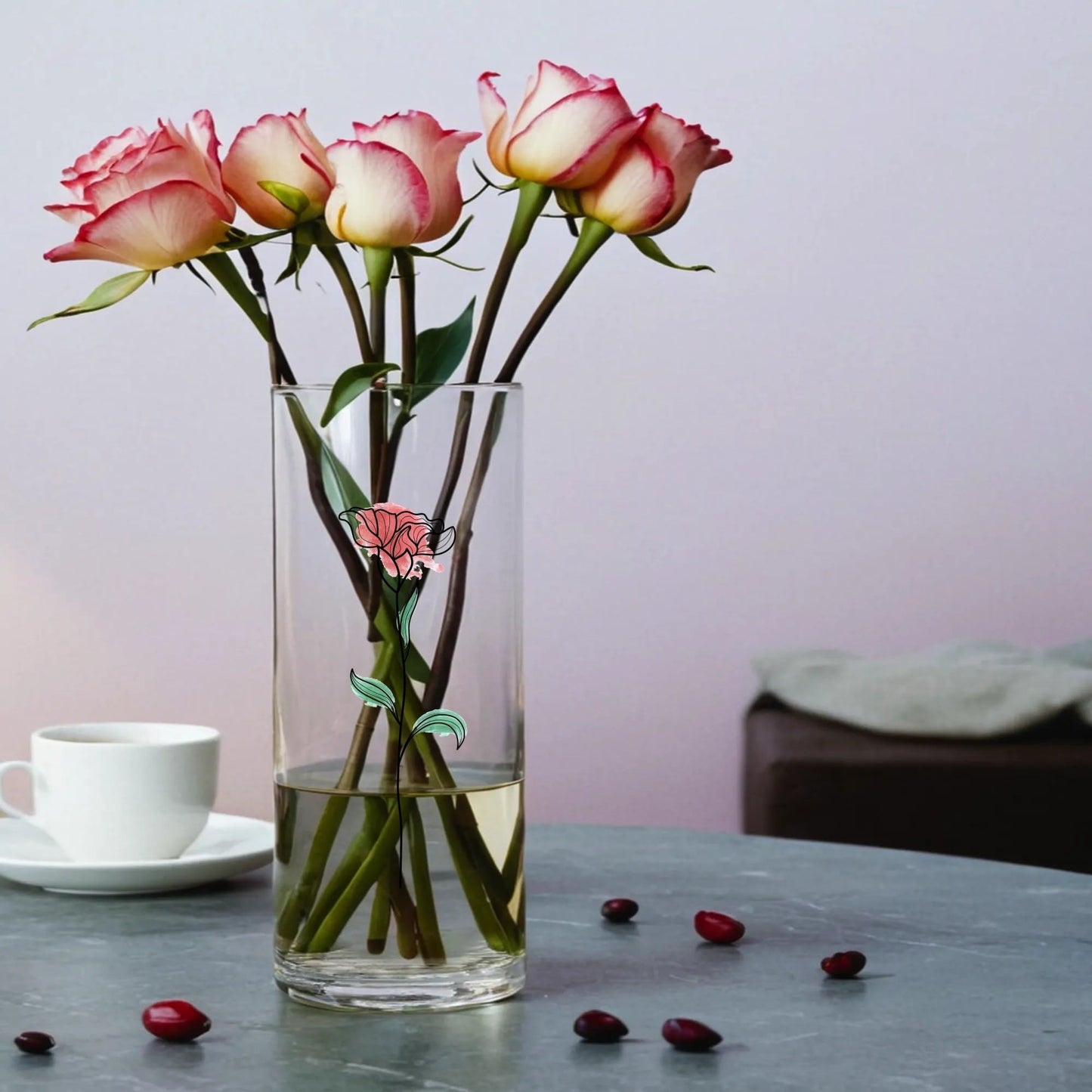 Cylinder Glass Cup Glass Vases