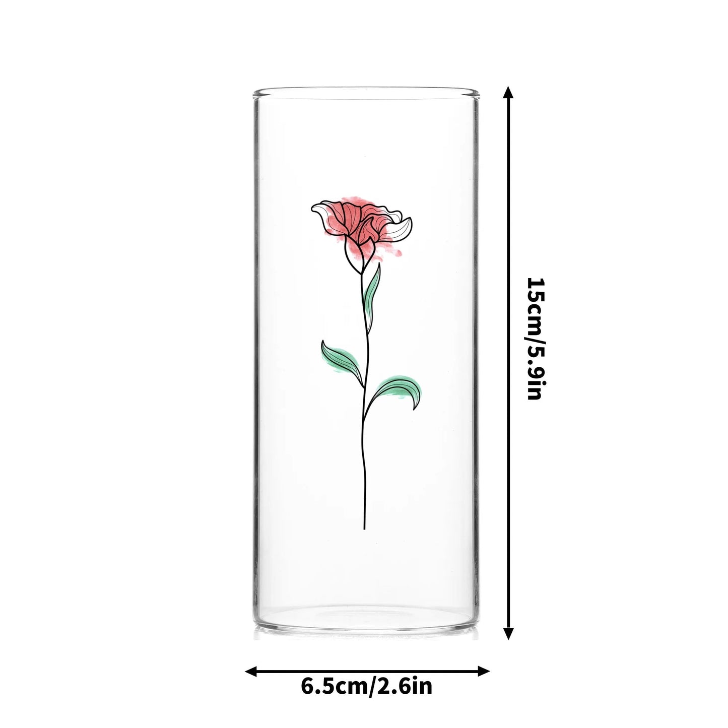 Cylinder Glass Cup Glass Vases