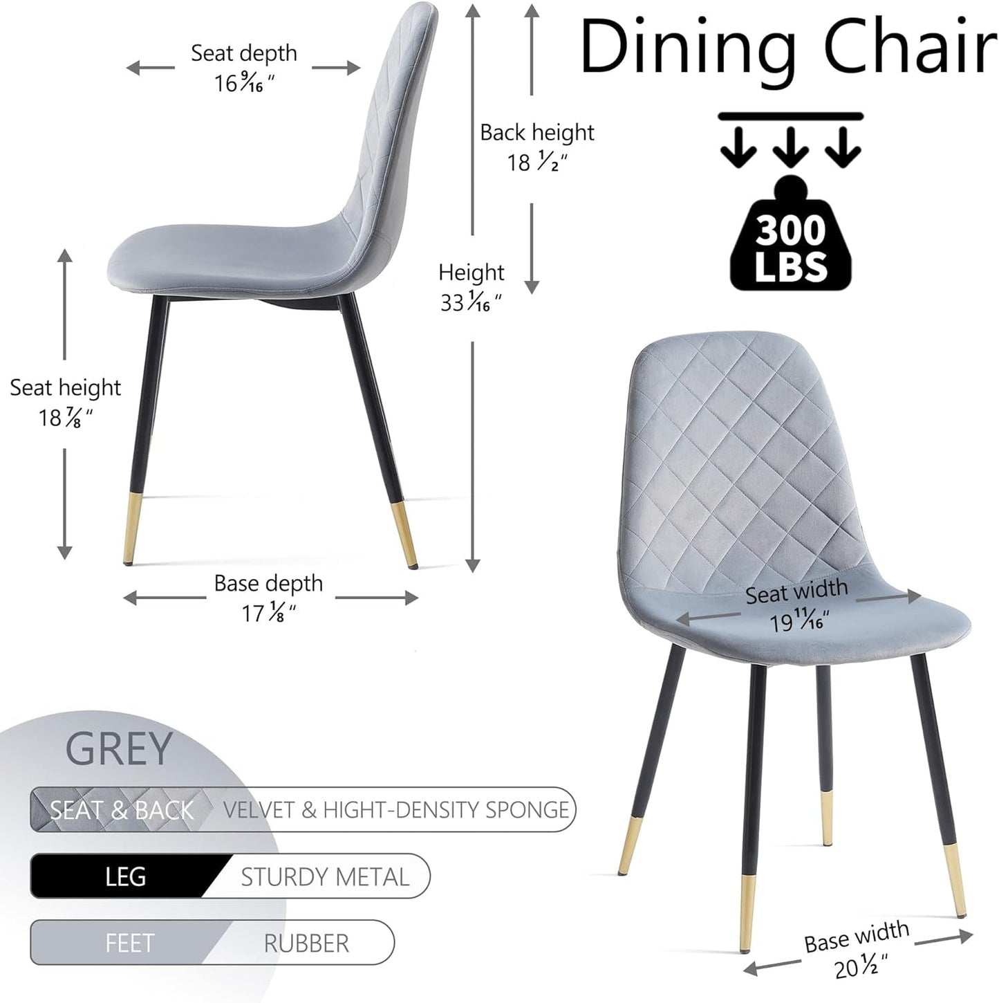 Velvet Dining Chairs Kitchen Plain Color Chair Upholstered Side Stools