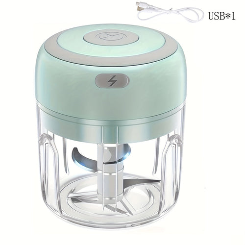 Compact Electric Garlic Vegetable Chopper 250ml USB Grinder