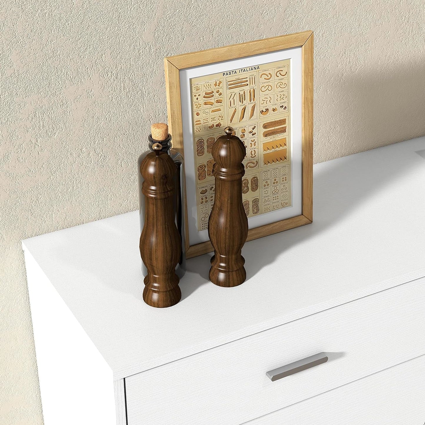 Dresser for Bedroom with 5/6 Drawers, Wooden Chest of Drawers, Storage