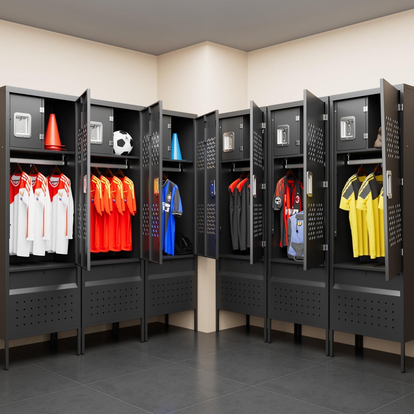 1 Door Metal Locker With Hanging Rod,Metal Storage Locker With