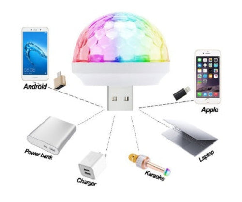 Light Stage Effect USB 5V Disco Ball DJ Party Holiday Lighting