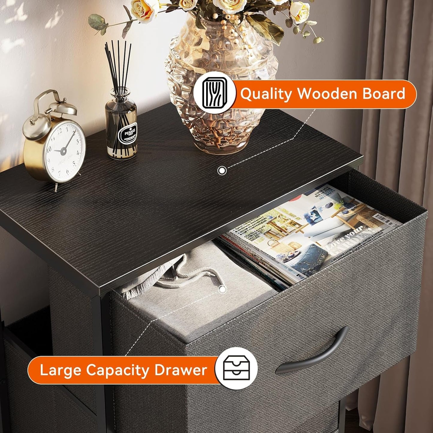 Dresser for Bedroom Nightstand Small Dresser Chest of Drawers End