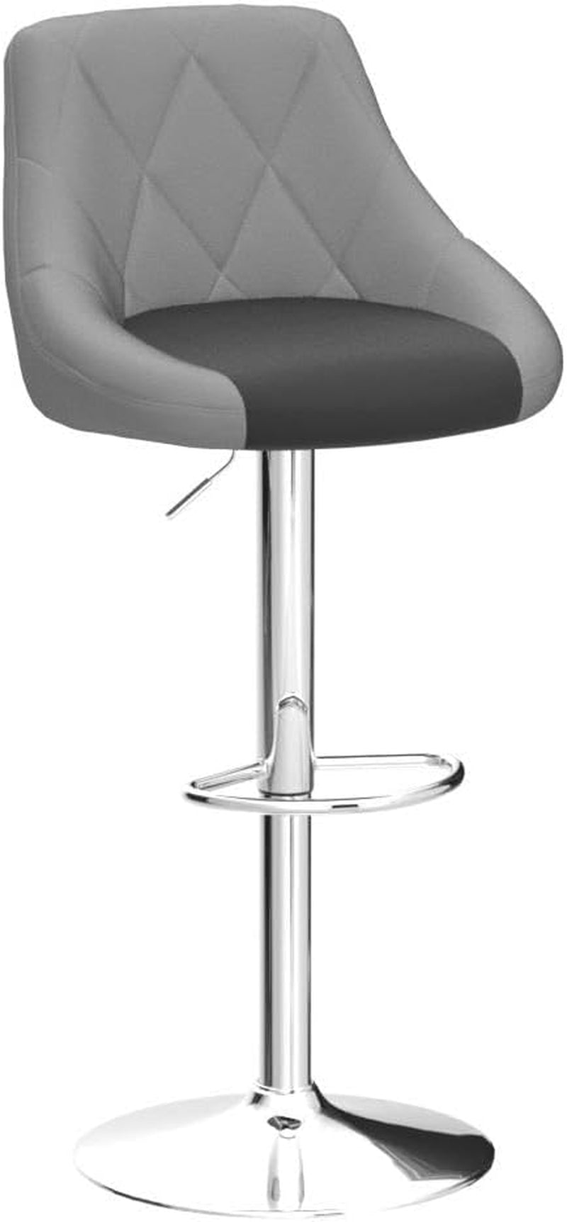 Bar Stools Set of 2 for Kitchen Counter, Height Adjustable Swivel PU