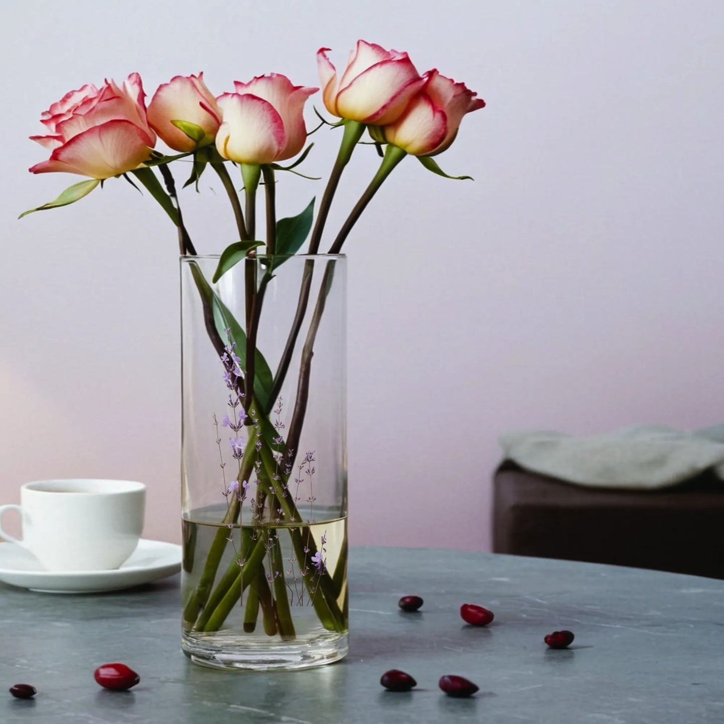 Personalised Cylinder Glass Cup Glass Vases with Name
