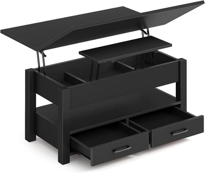 Coffee Table Lift Top, Multi-Function Convertible Coffee Table with