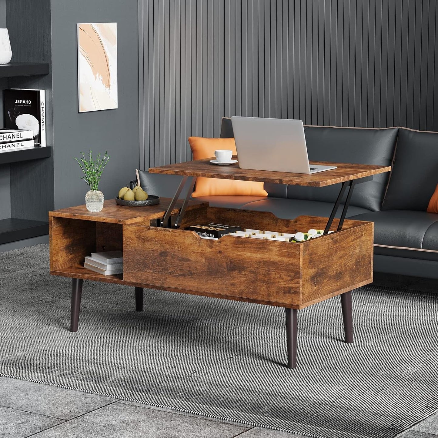 Coffee Table, Lift Top Coffee Tables for Living Room, Small Rising
