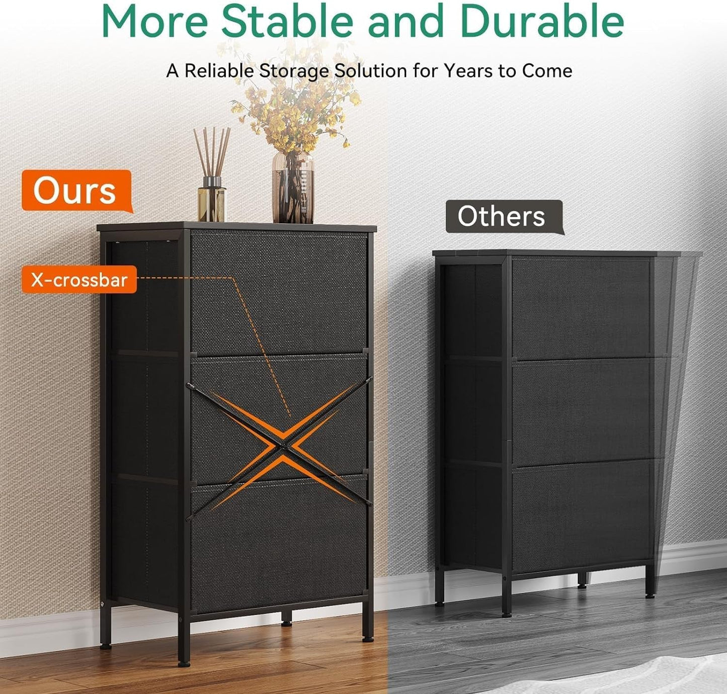 Dresser for Bedroom Nightstand Small Dresser Chest of Drawers End