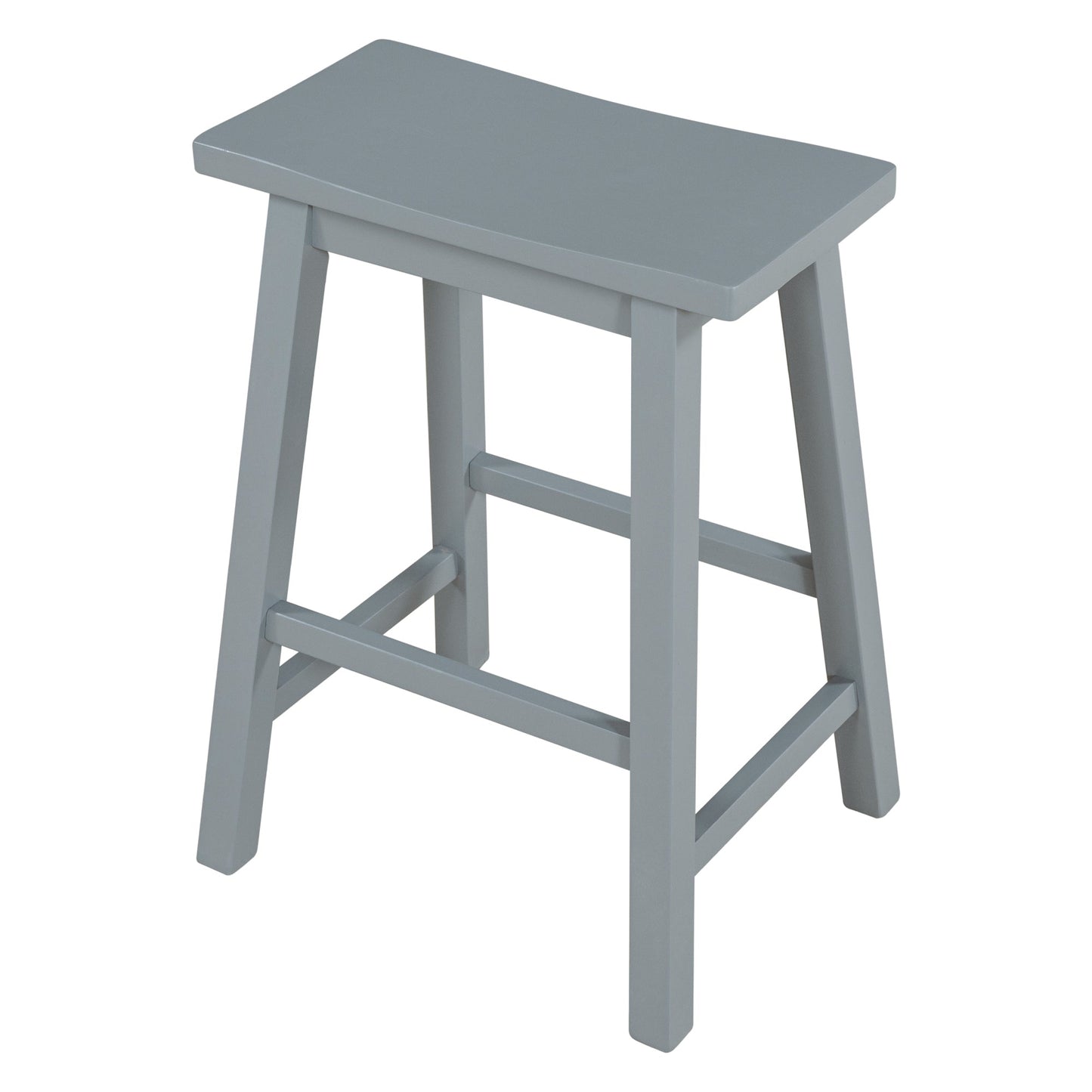 Farmhouse Rustic 2-piece Counter Height Wood Kitchen Dining Stools for