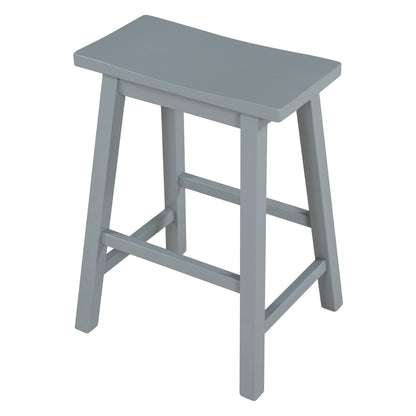 Farmhouse Rustic 2-piece Counter Height Wood Kitchen Dining Stools for