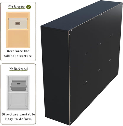 12-Cube Storage Shelf Bookcase - Wooden 3-Tier Floor Standing Open