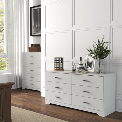 Dresser for Bedroom with 5/6 Drawers, Wooden Chest of Drawers, Storage