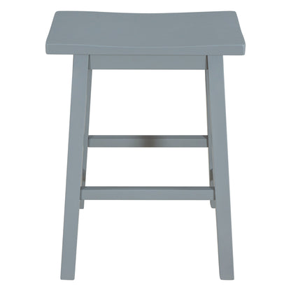 Farmhouse Rustic 2-piece Counter Height Wood Kitchen Dining Stools for