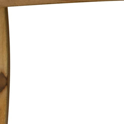 Rectangular Teak Shower Bench With Shelf And Handles In Naturalfinish
