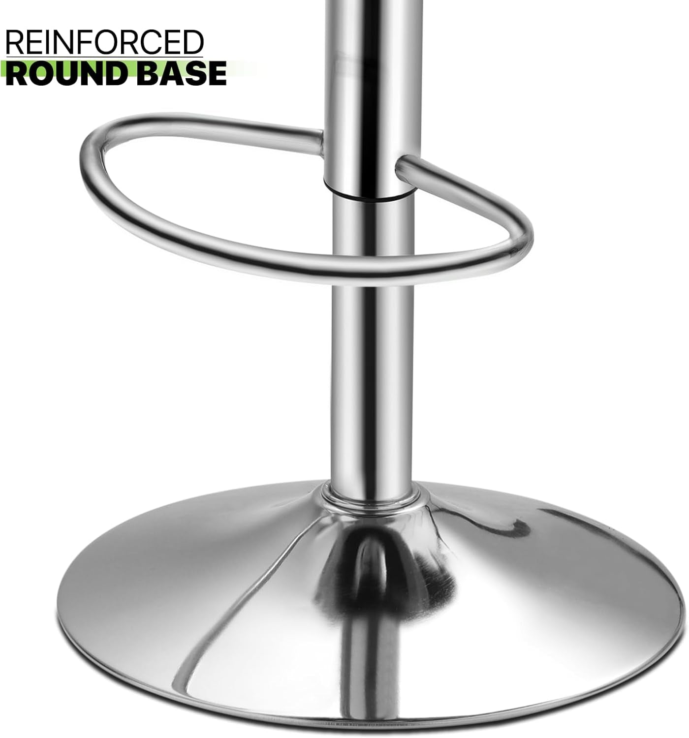 Bar Stools Set of 2 for Kitchen Counter, Height Adjustable Swivel PU