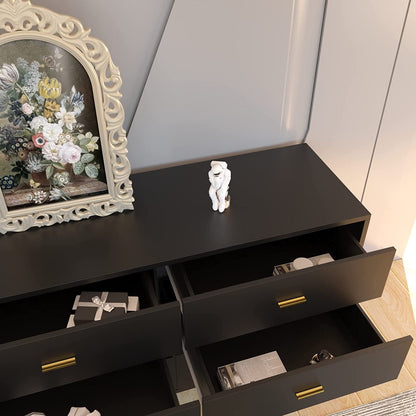 Modern Wood Dresser with Wide Drawers