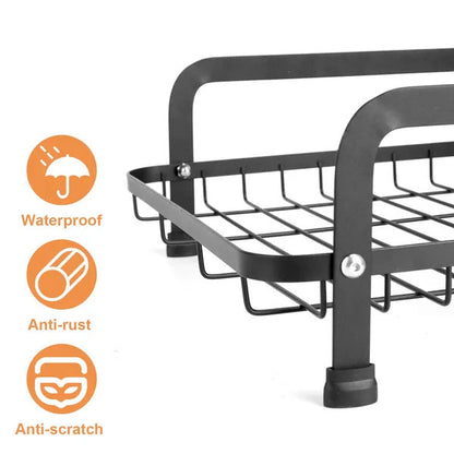 2-Tier Dish Drying Rack For Kitchen Counter Space Saving Rustproof
