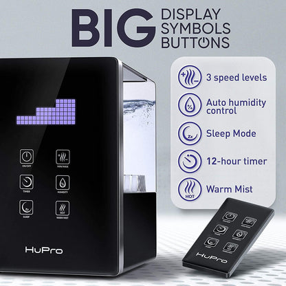 Top Fill Cool Mist & Warm Mist Humidifier for Large Room Home Bedroom
