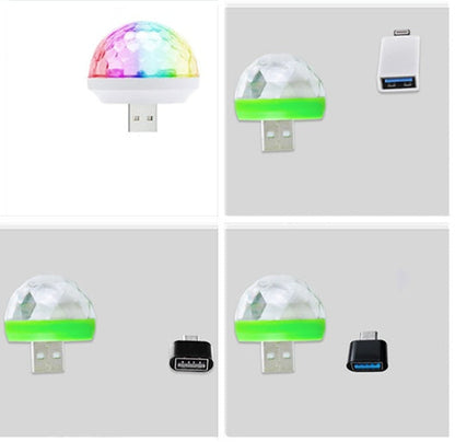 Light Stage Effect USB 5V Disco Ball DJ Party Holiday Lighting