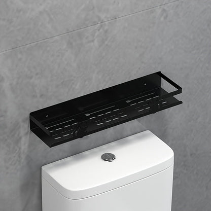 NoDrill Black Bathroom Storage Rack  SpaceSaving Iron Organizer