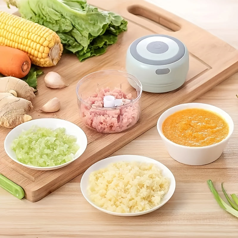 Compact Electric Garlic  Vegetable Chopper 250ml USB Grinder