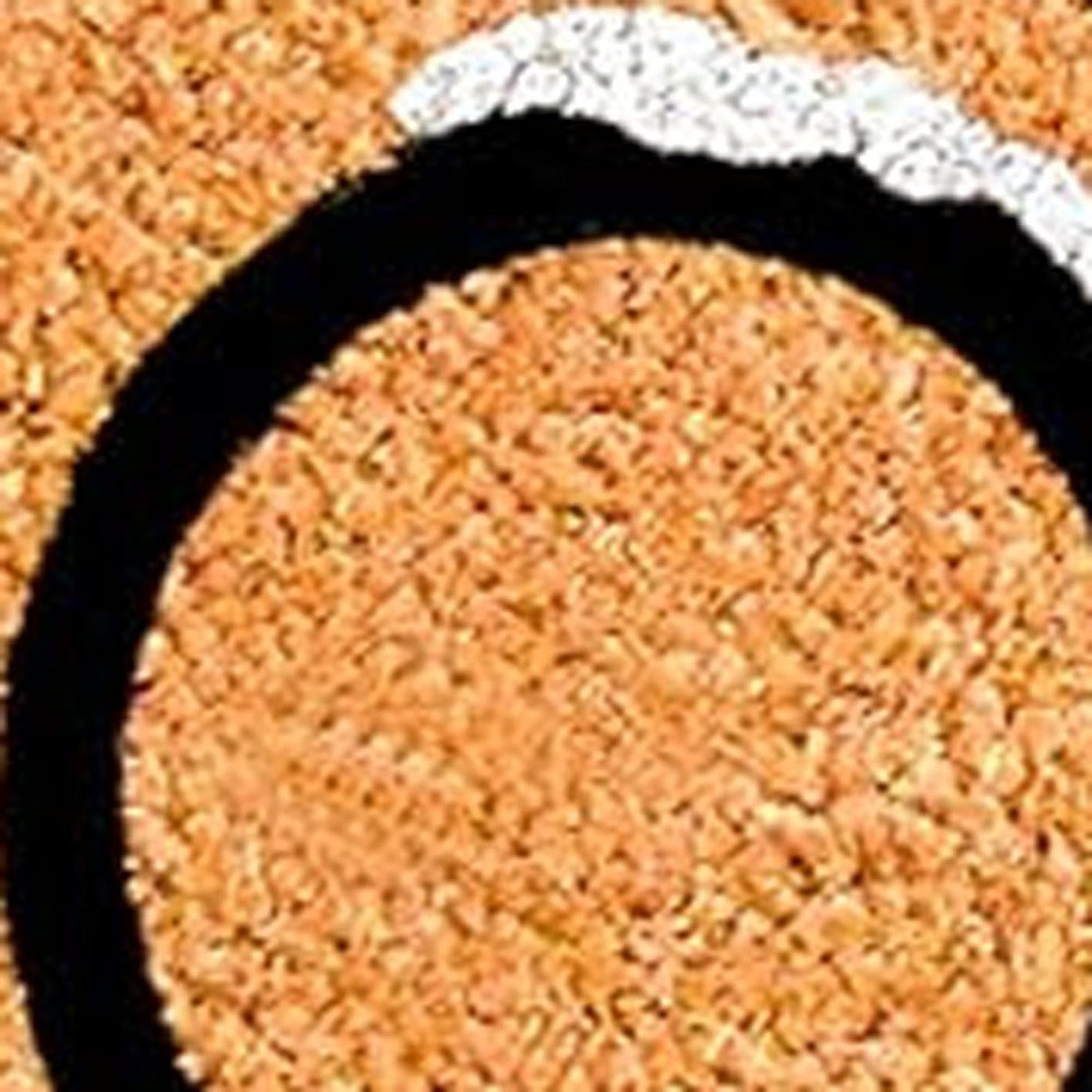 24" X 36" Natural Black and White Coir Happy Holidays Outdoor