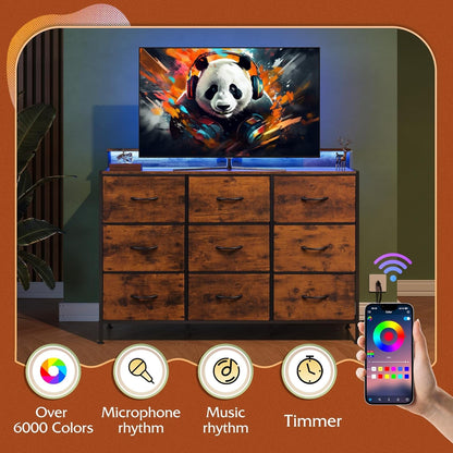 Dresser TV Stand for 55 Inch, Led Dresser for Bedroom, White Dresser
