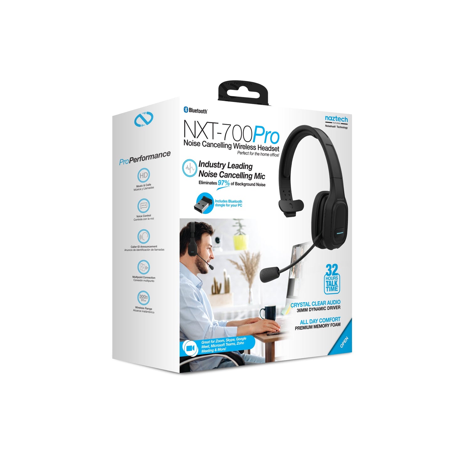 Naztech NXT-700 Xtreme Noise Cancelling Headset - Home Black