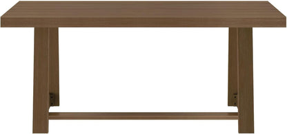 72 Inch Farmhouse Dining Table, Solid Wood Rustic Kitchen Table, Large