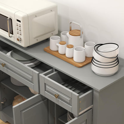 Sideboard Buffet Cabinet, Modern Kitchen Cabinet with 2 Drawers and