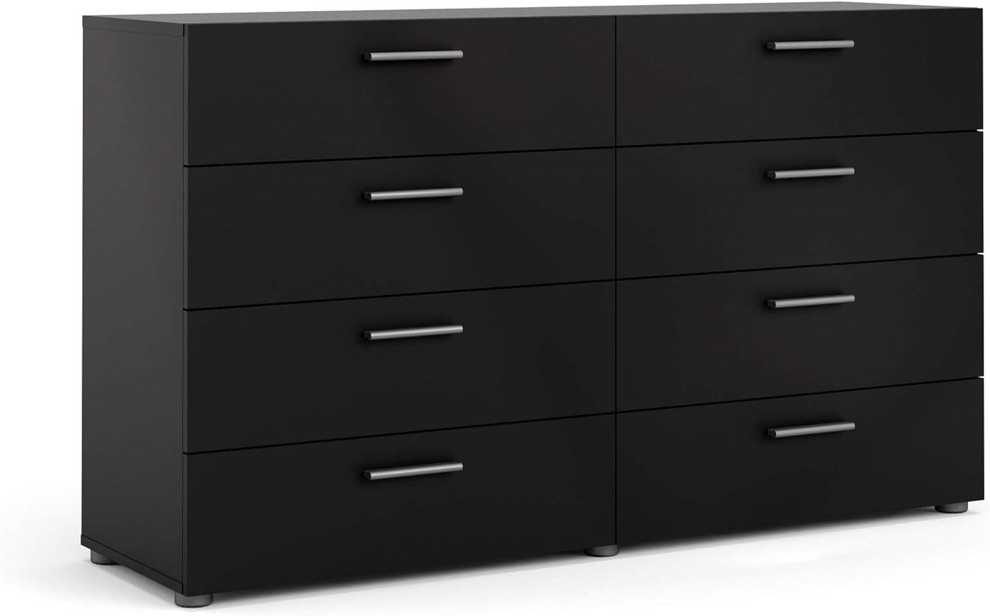 Black 8-Drawer Dresser for Bedroom