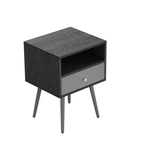 Update Modern Nightstand with 1Drawers, Suitable for Bedroom/Living