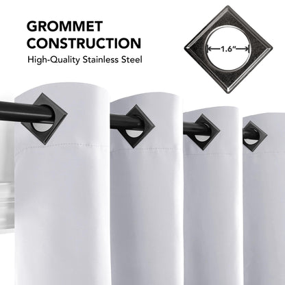 Room Darkening Thermal Blackout Curtains, 2 Panels