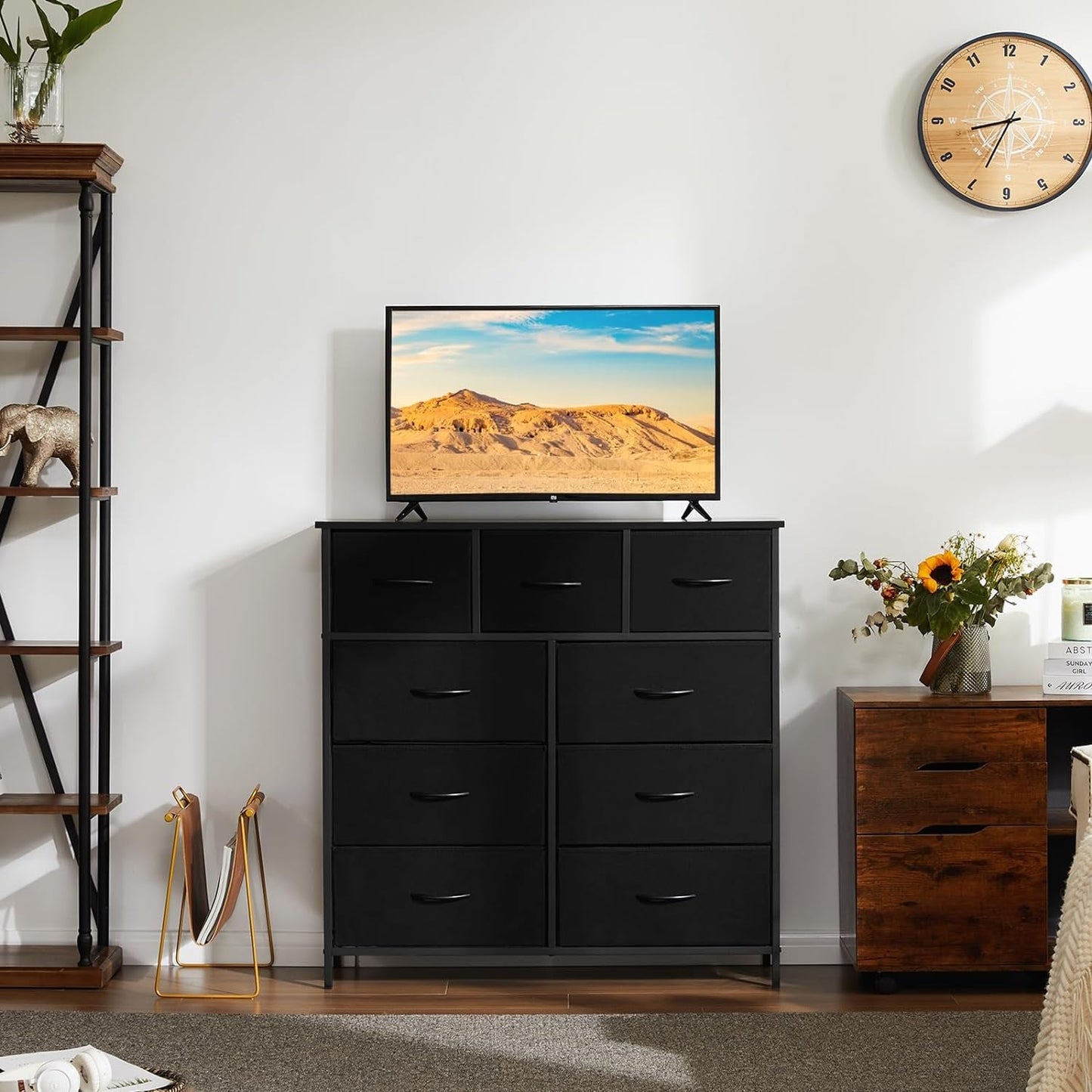Dresser for Bedroom, Storage Organizer with 9 Drawers, Chest of