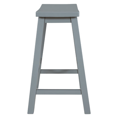 Farmhouse Rustic 2-piece Counter Height Wood Kitchen Dining Stools for