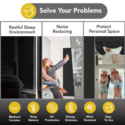 Affordable Blackout French Door Curtain, Thermal Insulated