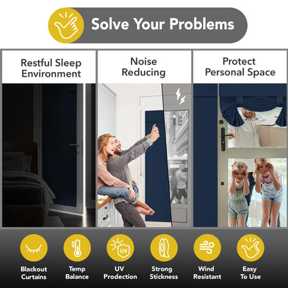Affordable Blackout French Door Curtain, Thermal Insulated