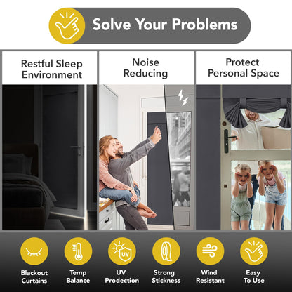 Affordable Blackout French Door Curtain, Thermal Insulated