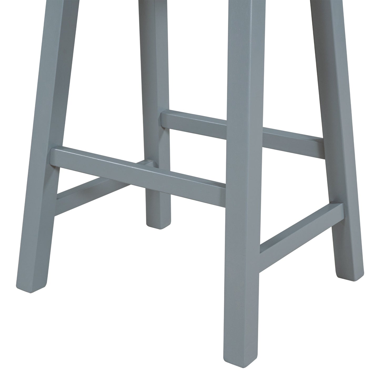 Farmhouse Rustic 2-piece Counter Height Wood Kitchen Dining Stools for