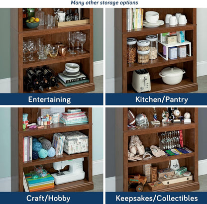 Miscellaneous Storage 5 Split Bookcase/Book Shelf, L: 35.28" X W: