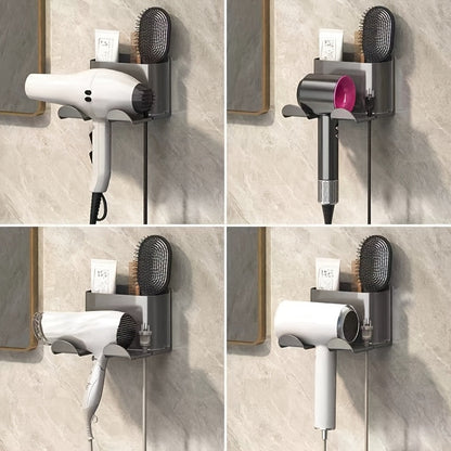 Sleek WallMounted Bathroom Organizer Rack with Smartphone Holder