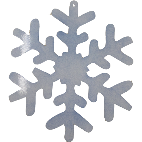 Snowflake Blue Glitter- Metal Wall Art