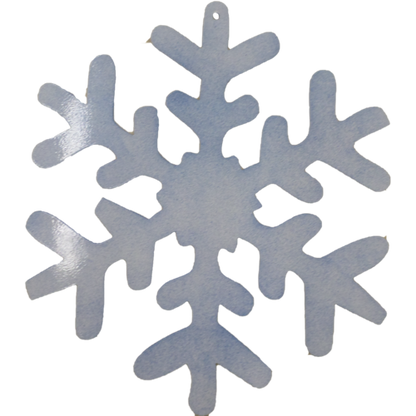 Snowflake Blue Glitter- Metal Wall Art