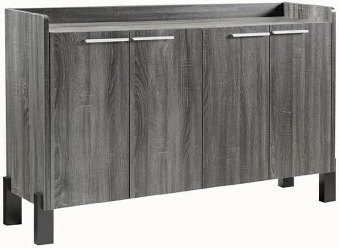 62″ Large Dining Server Cupboard Buffet Console Table in Distressed
