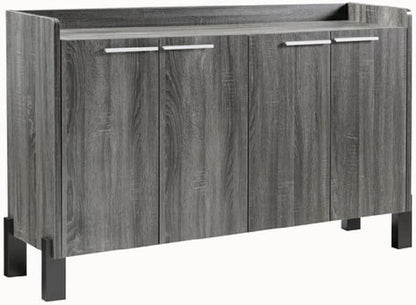 62″ Large Dining Server Cupboard Buffet Console Table in Distressed