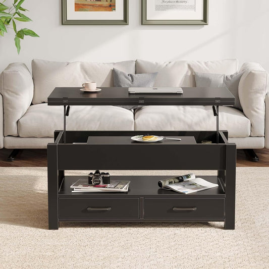 Coffee Table Lift Top, Multi-Function Convertible Coffee Table with