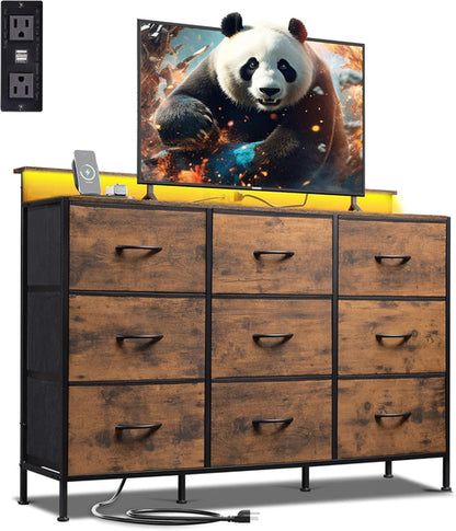Dresser TV Stand for 55 Inch, Led Dresser for Bedroom, White Dresser